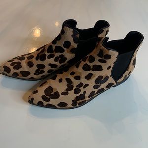 Cole Haan women animal print ankle boots